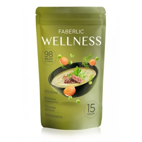 Сухой белковый суп Wellness со вкусом «Гороховый с копченостями» Faberlic