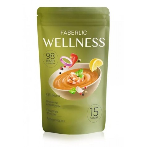 Сухой белковый суп Wellness со вкусом «Средиземноморский с креветками» Faberlic