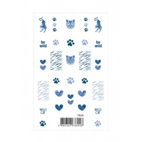 Переводные наклейки для дизайна ногтей «Дикая кошка»